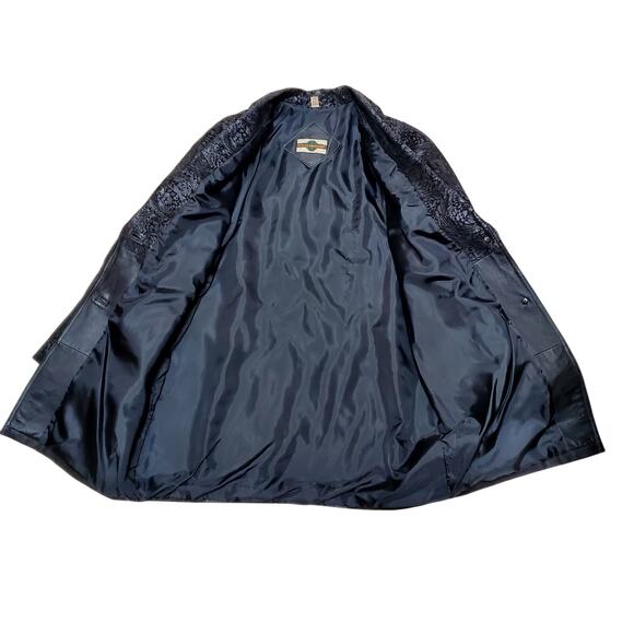 Vtg Outbrook Genuine Leather Mens Large Button Up Jacket - Picture 5 of 11